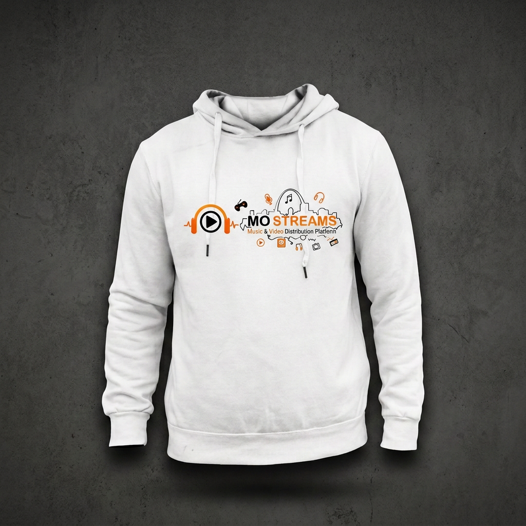 MO STREAMS Signature Hoodie — White