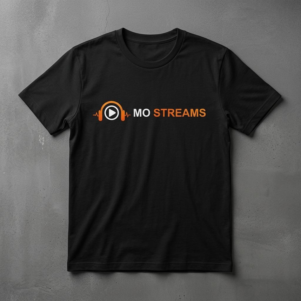 MO STREAMS T-Shirt — Black
